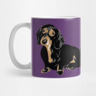 Two Dachshund Puppies Colour Vector Mug